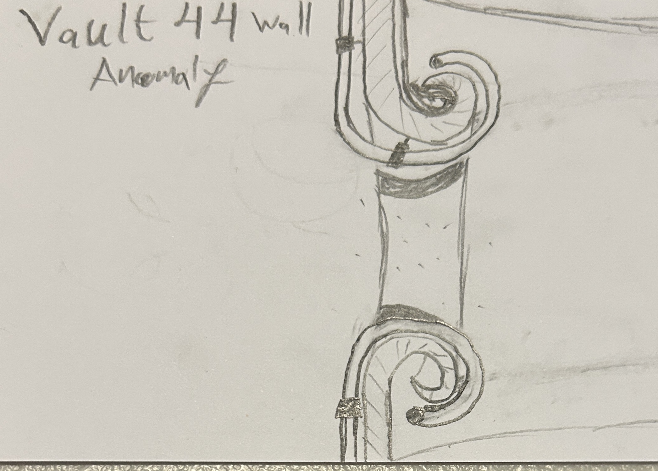 Vault 44 wall anomaly cross section